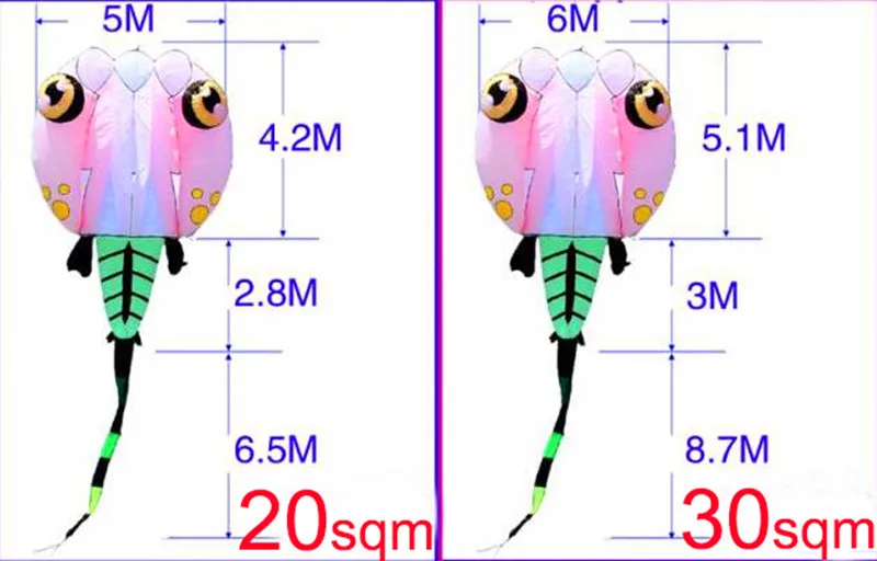 Высокое качество воздушный змей 8 30 кв. М большой tadpole тканевый воздушный змей мягкие змеи нейлоновый змей катушка воздушный змей в виде животного Летающий осьминог