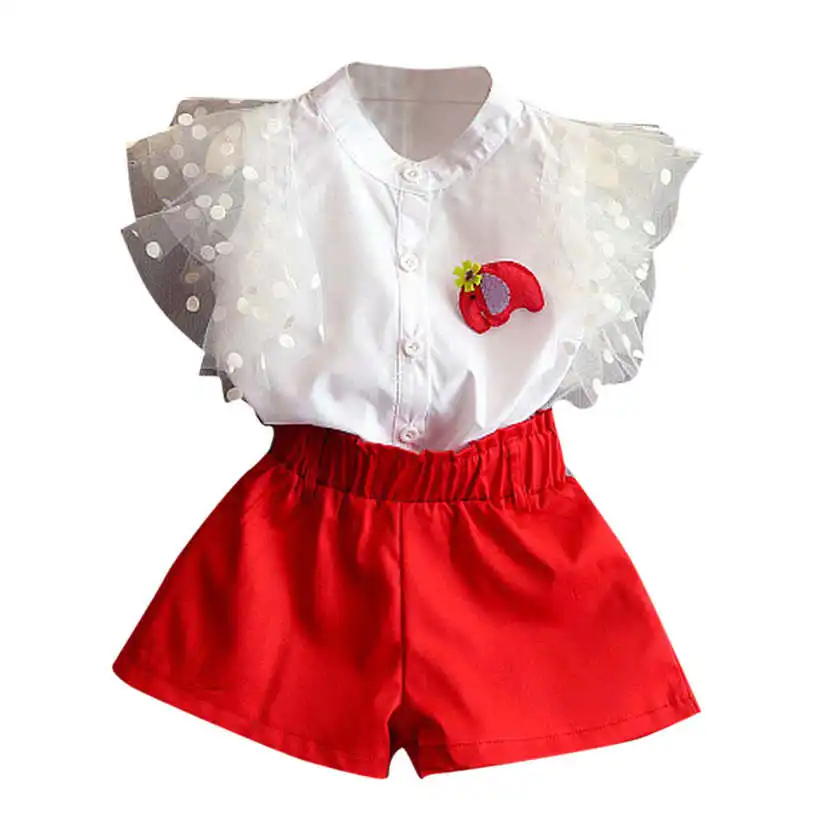 Summer Toddler Kids Girl Cotton Clothes 2PCS Toddler Baby Kids Girl