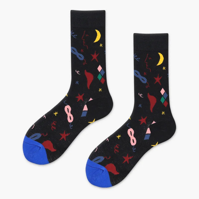 [Wploikjd] Смешные носки абстракция из махрового хлопка животных Женские, унисекс носки счастливые носки в подарок; женские носки, Calcetines Mujer Divertidos