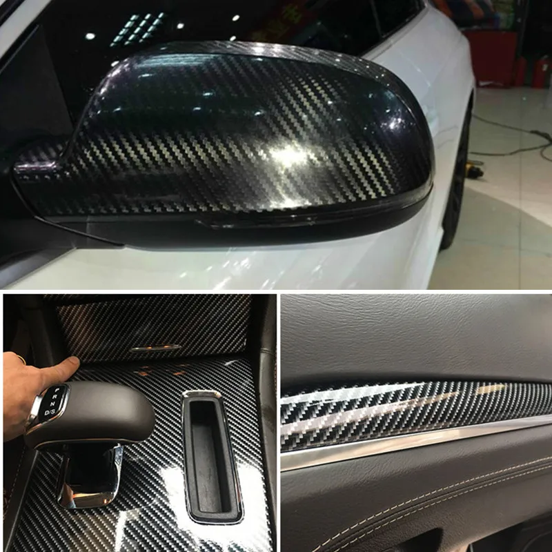 

152cm 5D Carbon Fiber Vinyl Wrap Sheet Film Stickers Motorcycle Decal Car Styling Interior Accessories For VW Toyota Honda Kia