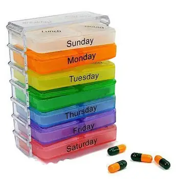 

Weekly 7-Day Medicine Storage Pill Tablet Box Container Case Organizer Portable