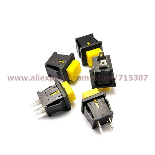 

PHISCALE 20pcs of Yellow DS-430 momentary OFF Push Button Switches without lock