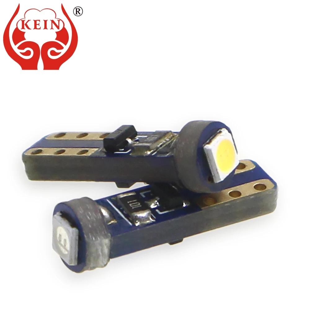 

KEIN 10PCS w3w t5 led 3030 smd 509T t5 led auto Instrument lamp Interior Dashboard Instrument panel lights bulb car styling 12V
