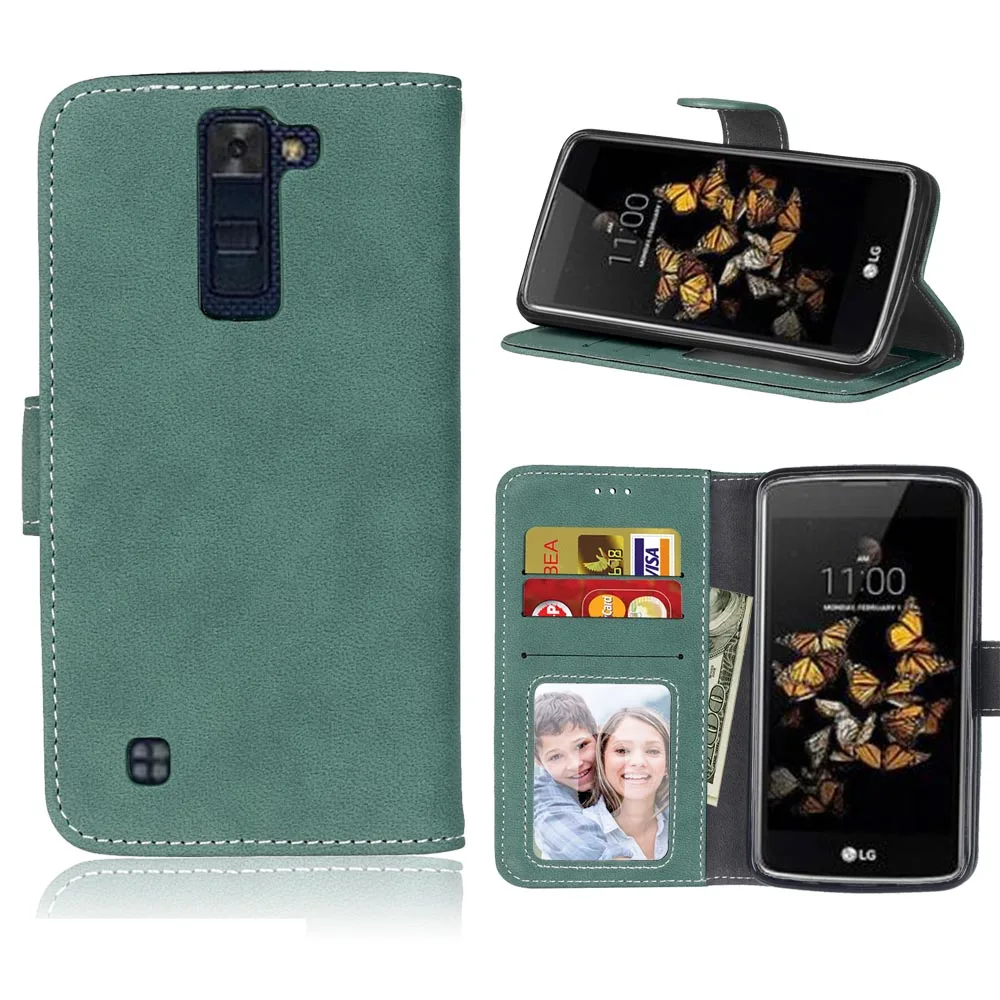 

Leather Cover Case for LG K8 Wallet Case with Holder Card Flip Cover for LG K8 Lte K350 K350E K350N Phone Bag Cases Covers Bag