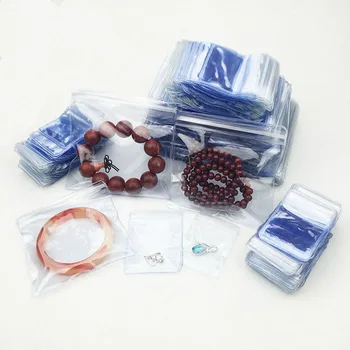 

100Pcs/ Lot 7*11cm Jewellery Clear PPE Poly Valve Bag 2.75"x4.33" Event Self Seal Anti-oxidation Plastic Zipper Packing Pouch