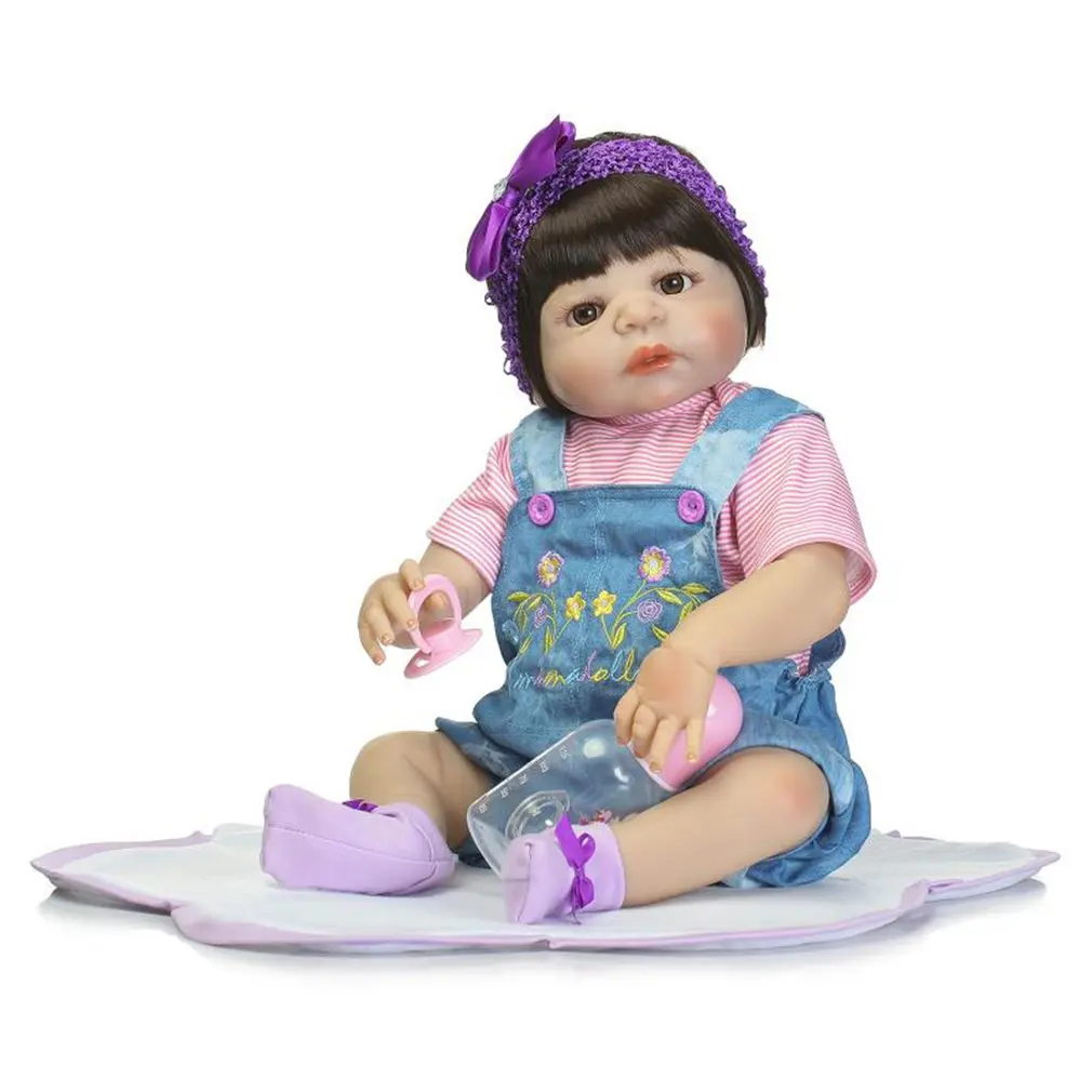 

56cm Full Body Reborn Baby Doll Soft Silicone Vinyl Baby Doll Handmade Adorable Lovely Lifelike Baby Doll Toys Kids playmate
