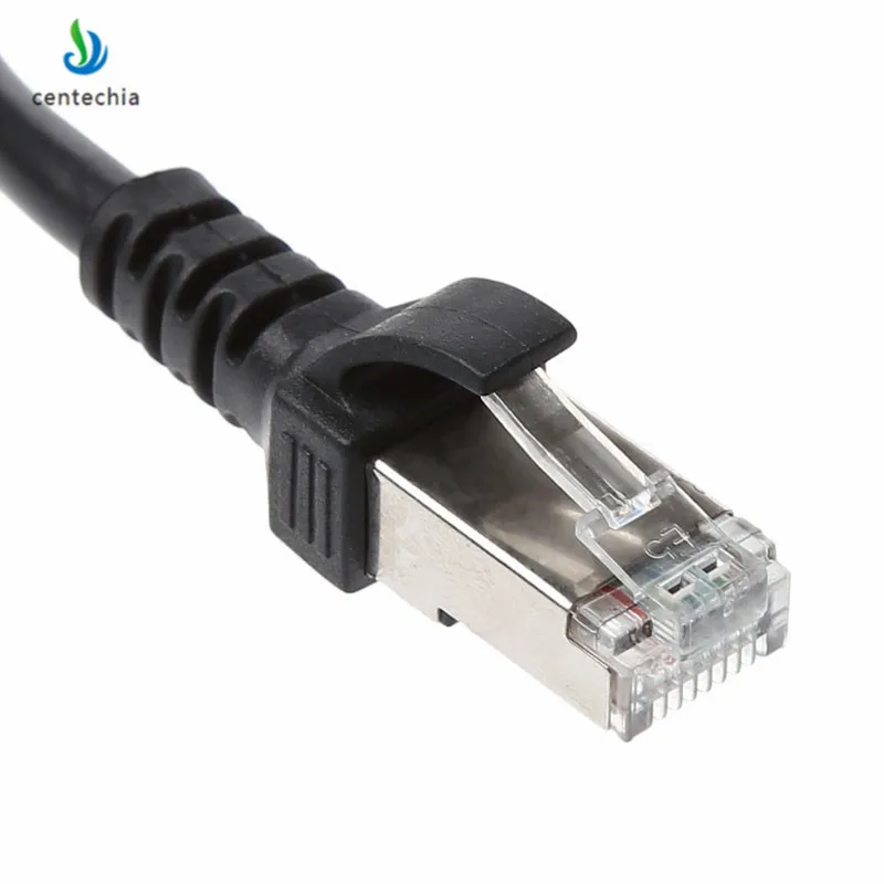Сетевой Разветвитель RJ45 с 1 штекера на 2 гнездовых порта удлинитель со штекером