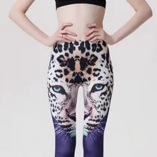 5 шт./партия; ; леггинсы с принтом головы тигра в европейском и американском стиле; бесшовные эластичные леггинсы с рисунком