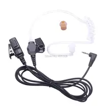 Тайное Акустическая трубка Динамик гарнитуры с PTT и микрофоном для 1-контактный 2,5 мм Motorola двухстороннее радио-T6200C T5800 T7200 T5720