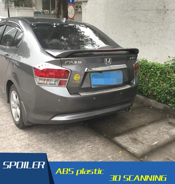 For Honda City Spoiler High Quality ABS Material Car Rear Wing Primer