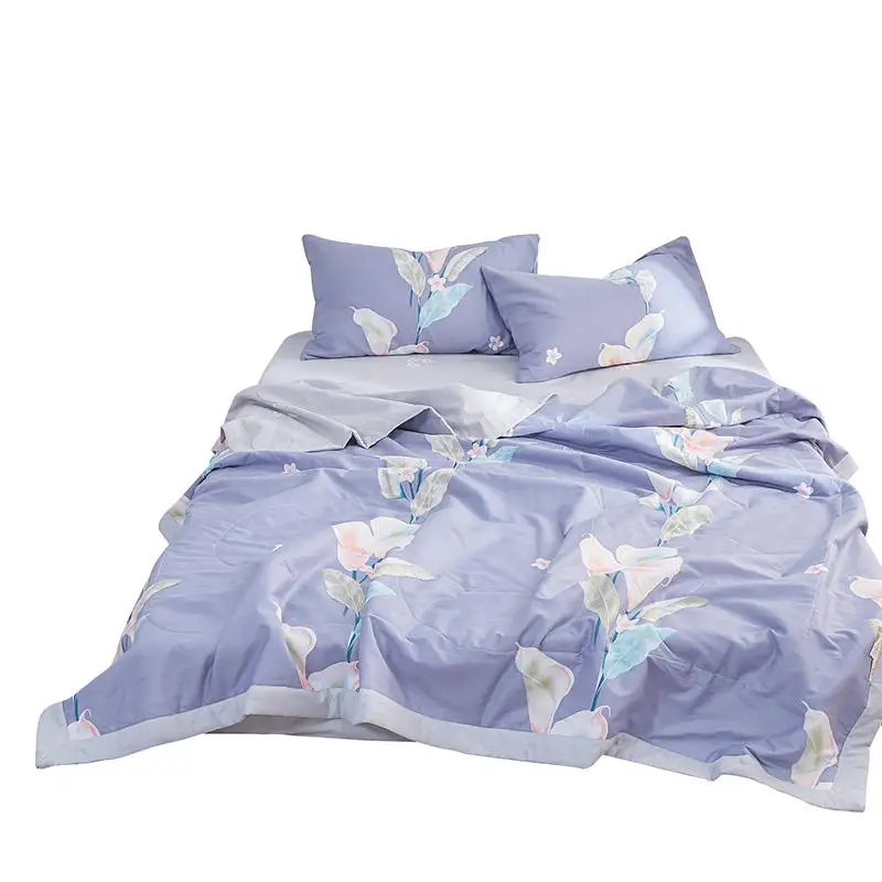 

Summer Quilt Duvet Bedclothes 100% Egyptian Cotton Outer Cover King Queen Full Twin Size Soft Smooth Blanket Throw Free Shipping