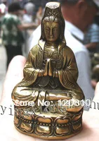 Бир 00367 красивые ГУАНЬИНЬ "Будда бронза удачи статуя