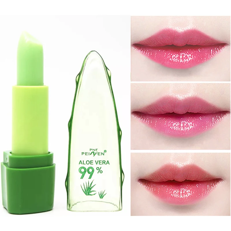 

1PC New Moisture Melt Lip Balm Aloe Vera Lipstick Color Mood Changing Long Lasting Moisturizing Lipstick Makeup Lip Care Beauty