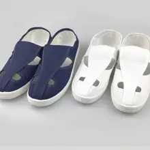 Производители обеспечивают антистатическую парусиновую обувь с четырьмя глазками, не Пылезащитная мастерская, дышащие кроссовки с подошвой из ПВХ, рабочая Антистатическая обувь