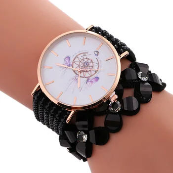 

2020 Whsi New Korean Velvet Coiled Bracelet Watch Wind Bell Pattern Student Hot