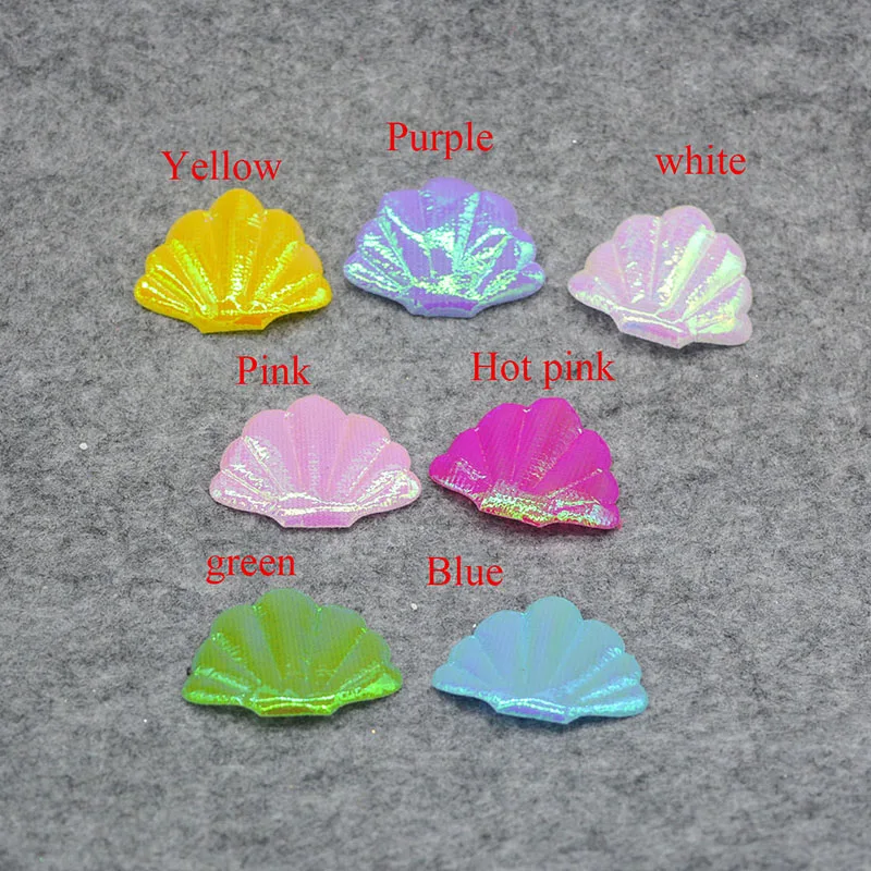 70pcs/lot 4.8x4cm colorful Shell Padded Appliques For Birthday Cake Insert Cards and BB Clip Accessories | Дом и сад