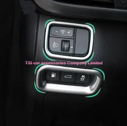 2pcs ABS Headlight Lamp Switch Rear Trunk Button Frame Cover Trims Modling Garnish For KIA Optima