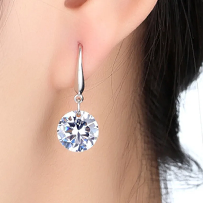 Hot Selling Lady Elegant Fashion Noble Zircon Crystal Dangle Drop Earrings For Women Jewelry Dainty Boucle Mujer Brincos - Image 4