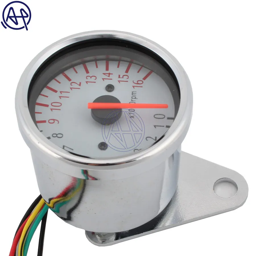 Тахометр универсальный для мотоцикла 12 В 16000 об./мин.|motorcycle tachometer gauge|tachometer