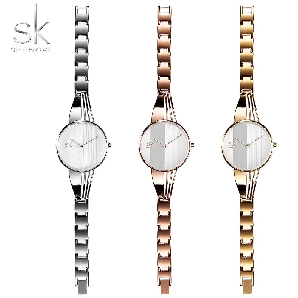 Shengke роскошные женские часы браслет из розового золота женские наручные часы Reloj Mujer SK женские кварцевые часы Подарки для женщин