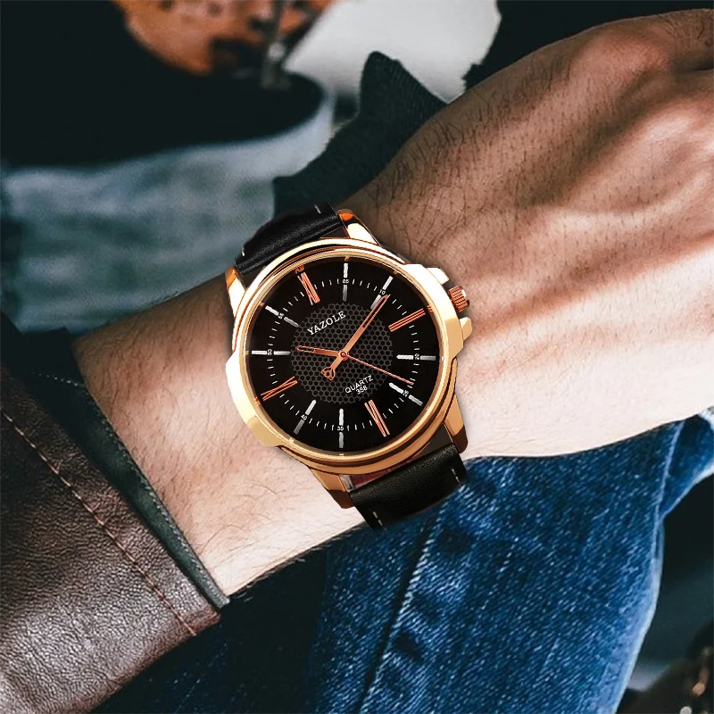 

YAZOLE Men's Luxury Business Watch Men Top Brand Men's Watch Fashion Leather Strap Mens Watches Male Clock reloj hombre 2018