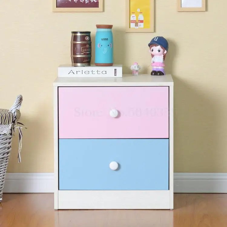 Bedside table modern minimalist children's cabinet economy bedside cabinet creative paint fashion color - Цвет: 40cm
