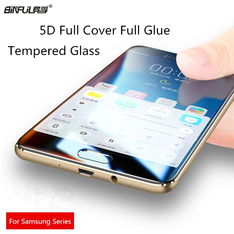 

5D Curved Edge Tempered Glass For Samsung Galaxy A3 A5 A7 2017 A6 A8 Plus 2018 A9 Star Lite Full Cover Screen Protector Film