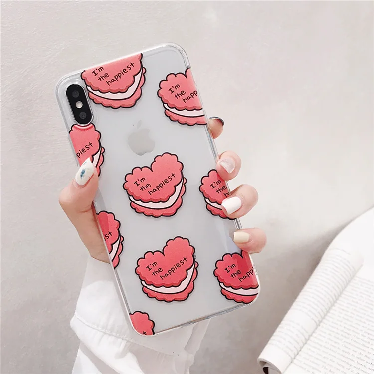 

For The same sandwich cookie 8plus Apple X mobile phone shell XS Max / XR / iPhone7 / 6s transparent pink