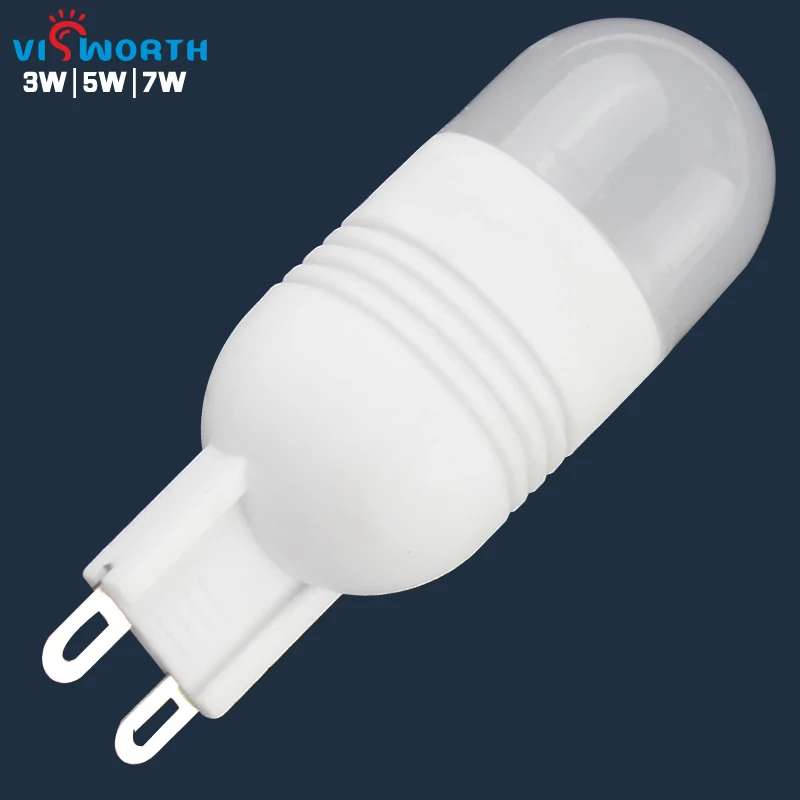 

G9 led bulb 7w led LAMP ac 220V 230V LED mini body SMD3014 24 LEDs lamps ultra bright warm cold white led light Free Shipping