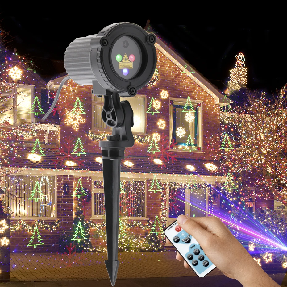 Outdoor Christmas Laser projector RGB Star light Showers Holiday Home