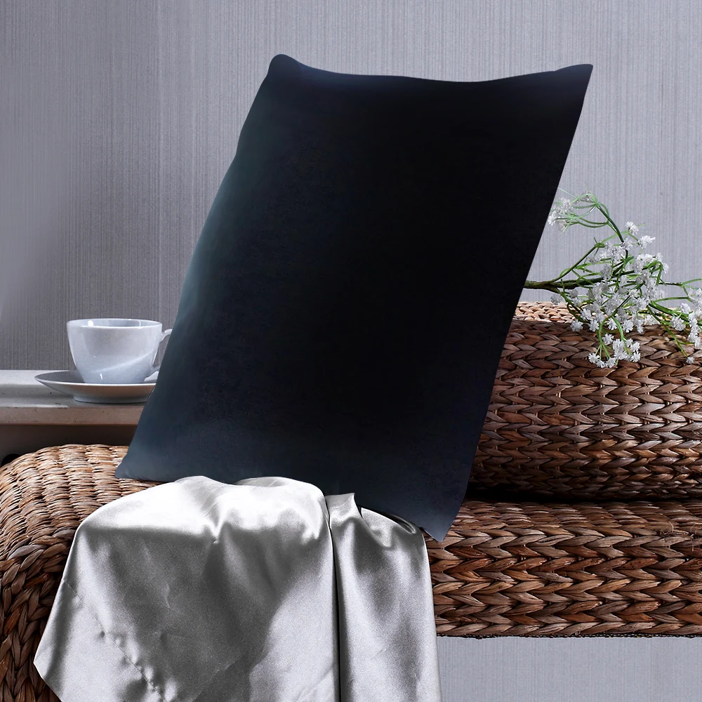 Urijk 1 шт. мягкий тутовидный обычный чехол для подушки, один чехол, сиденье для стула, чистый эмуляционный атласный Шелковый чехол для подушки, квадратная подушка