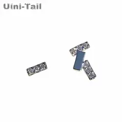 Uini-Tail популярные новые 925 стерлингового серебра слово Асимметричный микро-Набор Серьги Мини Корейский простой гипоаллергенный серьги ED109