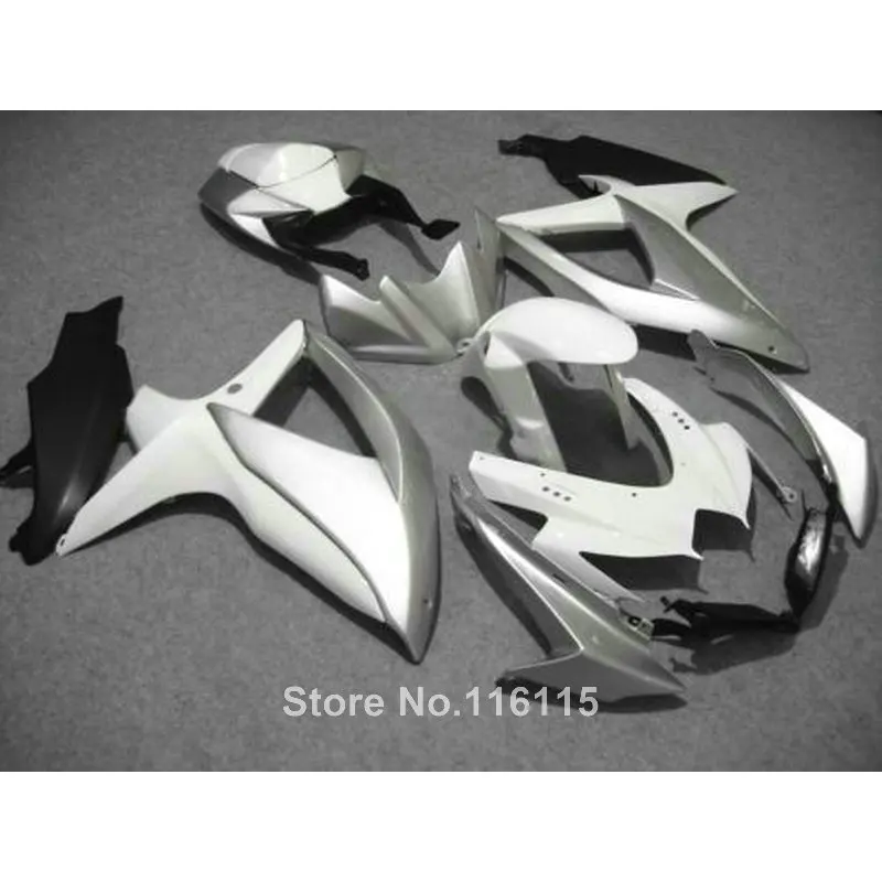 Обтекатель для мотоцикла SUZUKI K8 K9 GSXR 600 700 2008 2009 2010 GSXR600 GSXR750 08 09 10 белый серебристый