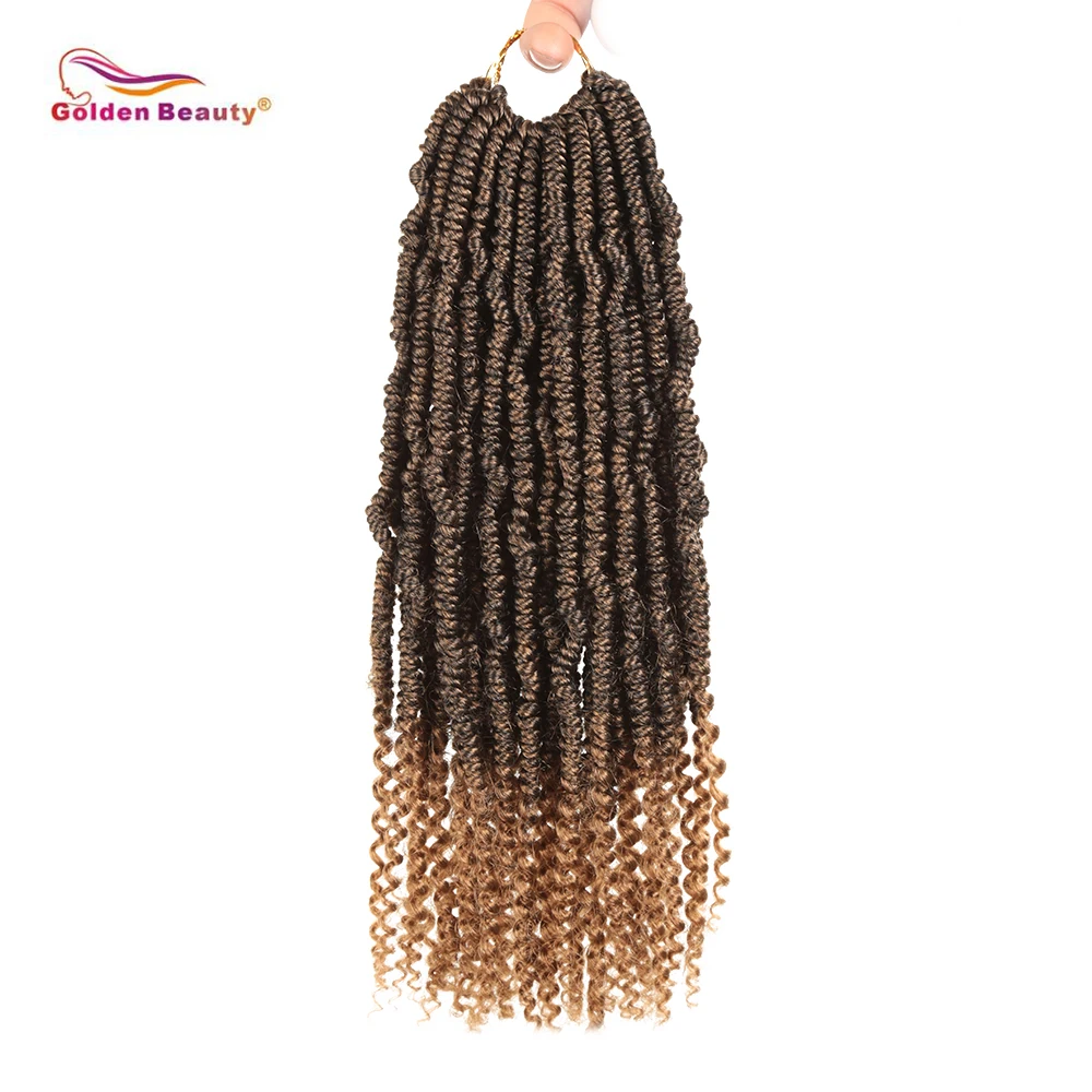 

12inch Bomb Twist Crochet Braids Hair Extensions Spring Twist Curly Synthetic Braiding Hair 24strands/pack Golden Beauty