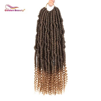

12inch Bomb Twist Crochet Braids Hair Extensions Spring Twist Curly Synthetic Braiding Hair 24strands/pack Golden Beauty