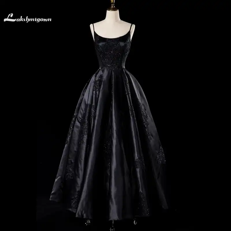 black satin wedding dress