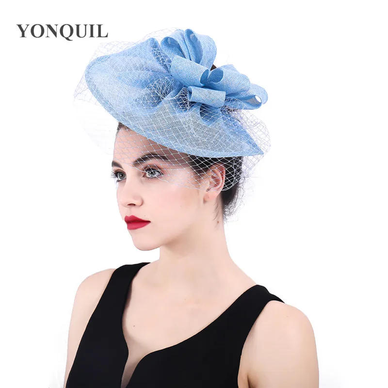 Gorgeous Bride Mesh Fascinators hat women wedding derby headwear event hair accessories millinery women ladies wedding headdress