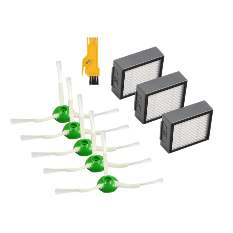 

Replacement Parts 3Pcs Filters And 5Pcs Edge-Sweeping Brushes For Irobot I7 And I7+ (I7-3Pcs Filter)