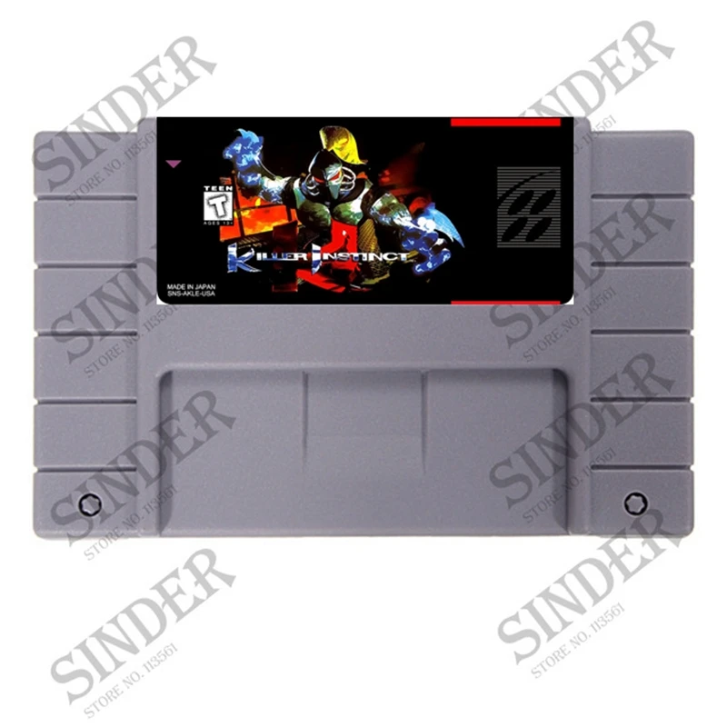 

Killer Instinct English Version 16 bit Big Gray Game Card For NTSC Game Player