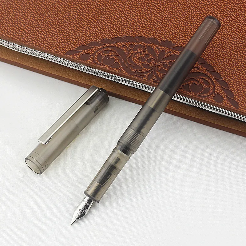 1pcjinhao Новый прозрачный пластиковый Модный золотой EF перо авторучка|Перьевые