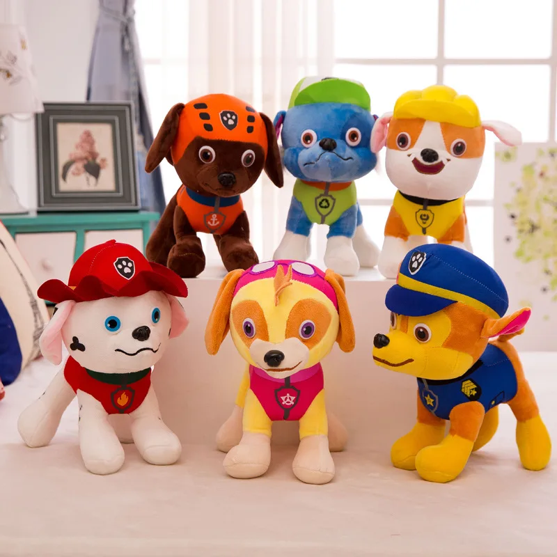 

20CM Paw Patrol Dog Animal Canine Puppy Anime Plush Toy Firefighting Cartoon Stuffed Animals Puppy Toys for Kids 2D03