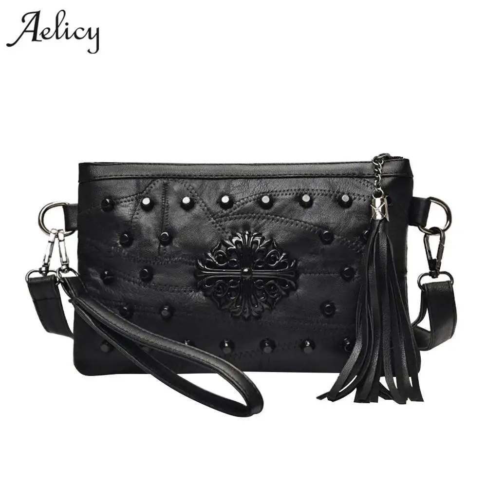 Aelicy الماس جلد النساء حقيبة برشام Crossbody حقيبة المرأة مخلب خليط رسول حقيبة كتف الإناث sac الفاصل