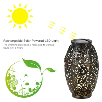 

Tomshine Solar garden light LED Lantern Light Outdoor Hanging Lamp IP44 Waterpeoof solar light for Patio Garden Courtyard Pathwa