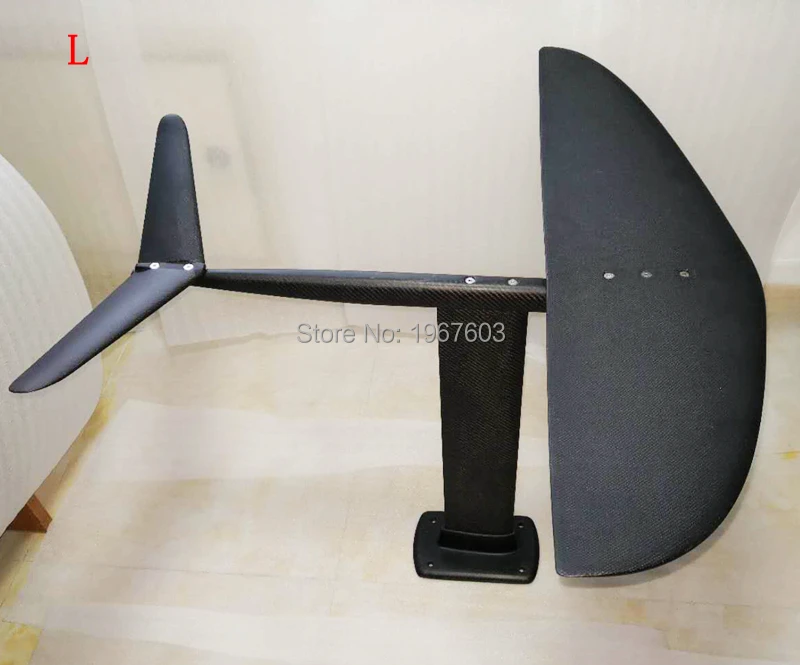 Largest L hydrofoil Pure 3K Carbon Wings+Aluminum fuselage mast plate Hydrofoil Foils for SUP Surf Foil