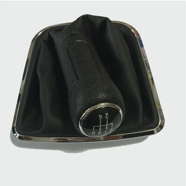 Buy 5 Speed Car Shift Gear Knob With Chrome Leather