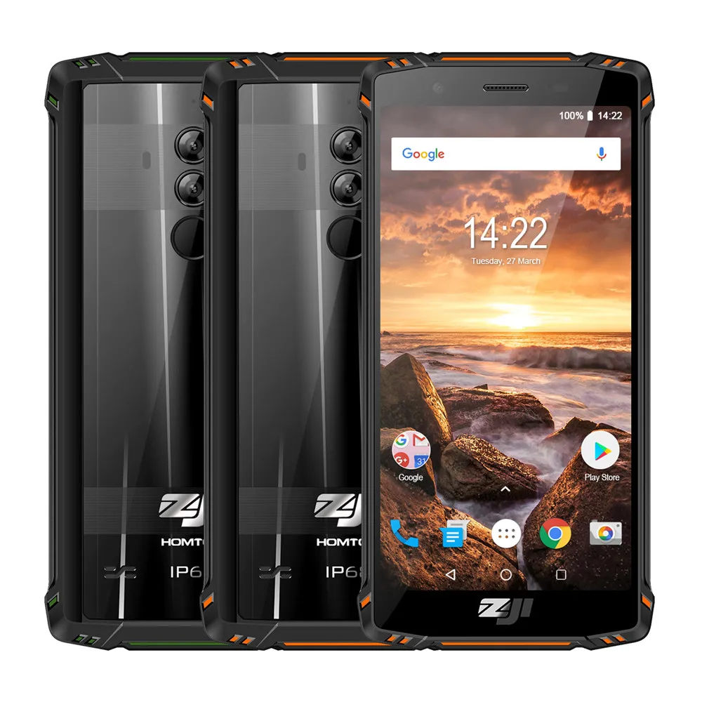 HOMTOM ZOJI Z9 Helio P23 IP68 водонепроницаемый смартфон, четыре ядра, 5,7 дюймов, 6 ГБ ОЗУ, 64 Гб ПЗУ, 5500 мАч, полный диапазон, 4G LTE, мобильный телефон