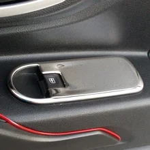 4 шт Хромированные накладки на блоки управления стеклоподъемниками обрамления кнопок накладки из нержавеющей стали на подлокотники дверей Lada Xray Лада Иксрэй Хрэй Хрей Иксрей