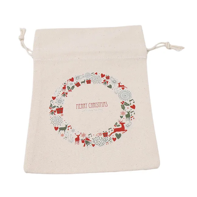 1 шт.,, новогодний, Рождественский мешок для конфет, Санта Клаус, холщовый мешок, столовая посуда, деревенские винтажные чулки, подарочная сумка - Цвет: 899503