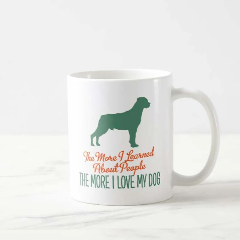 Кофейная кружка с надписью In Love My Rottweiler праздничные подарки для коллег и