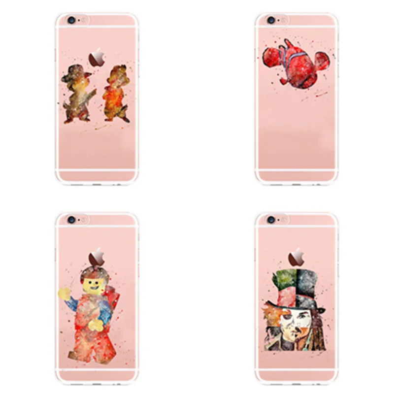 Чехлы для iPhone 6 Чехол 5S 6S 7 Plus красота и чудовище Мягкий Силиконовый ТПУ чехол